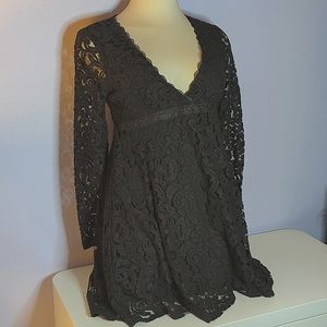 Black Empire Waist Cocktail Dress